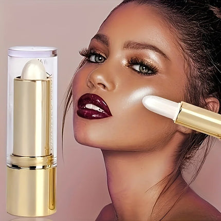 3 Color Highlighter Stick Portable Face Contour Natural Shimmer Glow Long-Lasting Cream Highlighter for Cheekbones Nose