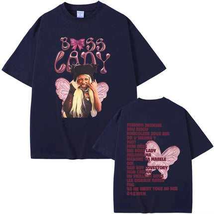 Rap Singer Theodora MEGA BBL Album Graphic T-shirt, Fan Gift Printed T-shirt, Women's Casual Street Style