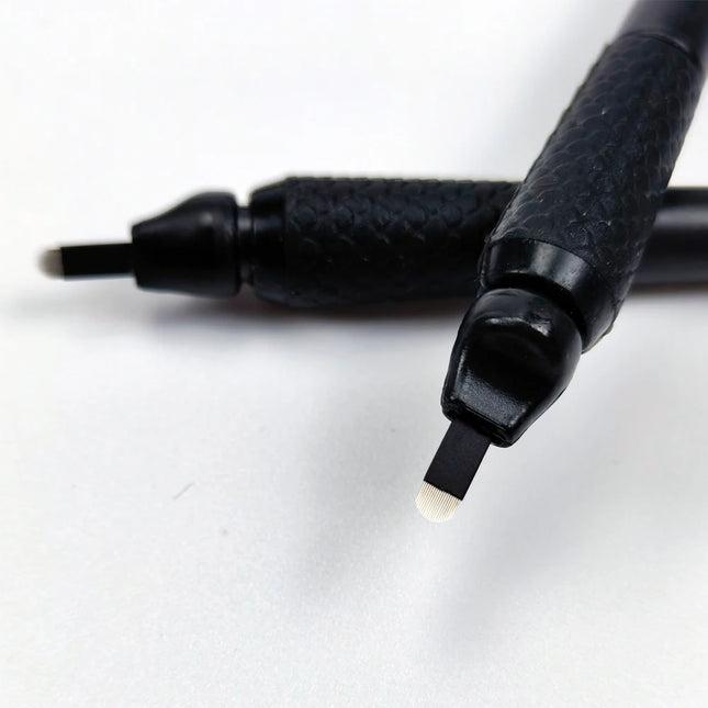 10/50Pcs Disposable Microblading Pen 0.15/0.18mm 18U Sterilized Permanent Makeup Eyebrow Tattoo Pen with U Blades