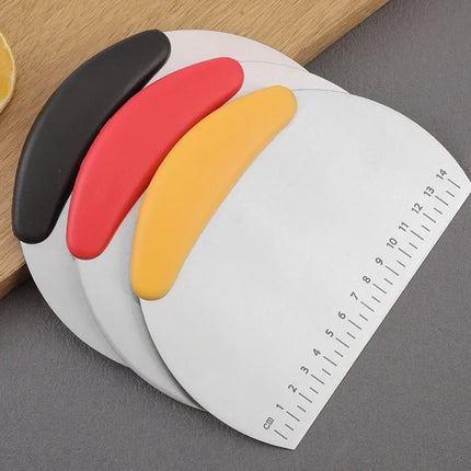 Stainless Steel Pastry Cutter Dough Scraper Pizza Chopper with Ergonomic Handle Kitchen Baking Tools for Flour Scale Dough