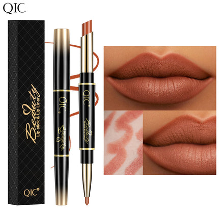 Matte 14-colors Lip Liner Pencil Bevel Design Nib Lip Contour Lipstick Nude Brown Lipstick Pencil Natural Lasting Lipliner Makeu