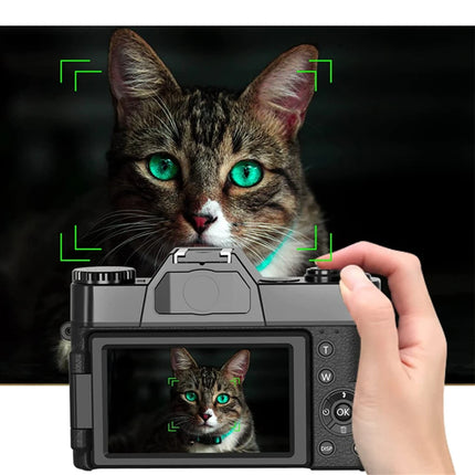 4K Digital Camera for Photography 16X Digital Zoom Vlogging Camera for YouTube 64MP WiFi Auto Focus Video Camera 3" Flip Screen
