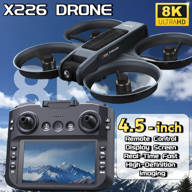 Hot for Genuine X226/X226VR Mini Drones 4K Professional Remote Control Helicopter Plane RC Dron with Screen Quadcopter Toys Gift