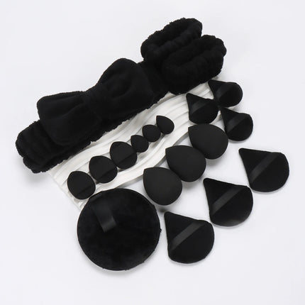 19 件 Cosmetic Puff Makeup Sponge Blender Beauty Egg Foundation Sponges Puff Wash Face Headband Wristband Make up Accessories