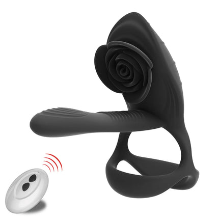 Rose Lock Ring Vibrator for Men,delayed Ring for Masturbation,stimulating Penis and Prolonging Orgasm,adult Products for Couples