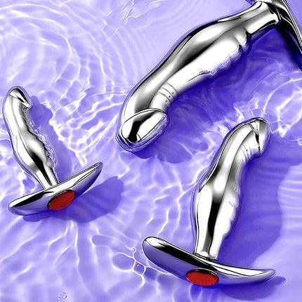 1Pcs, Metal Realistic Dildo Anchor Anl Plug, Three Sizes, Gem Base Anal Plug, G-Spot Massage, Sexual Health, Adult Sex, Sex Toys