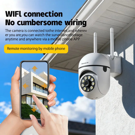 2PCS 3MP Wifi IP  HD Night Color Camera Wireless Security Surveillance PTZ Camera 4X Zoom Cameras Tracking Two-way Audio