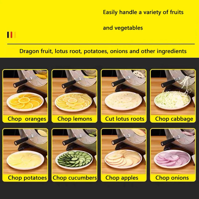 Manual Home Stainless Slicer Commercial Ultrathin Chip Machine Fruit Cutting Machine Lemon Slicer Kitchen Sausage Cabbage Slicer