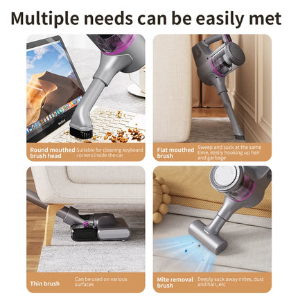4 in 1 Cordless Vacuum Cleaner 15000Pa Strong Suction Vacuum Removable Dust Cup Lightweight Home Car Pet Hair Cleaner