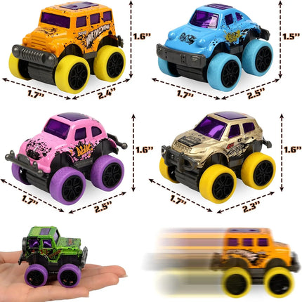 8-32Pack Mini Monster Jam Trucks Mini Pull Back Cars for Kids Die-cast Monster Truck Toy Party Favors