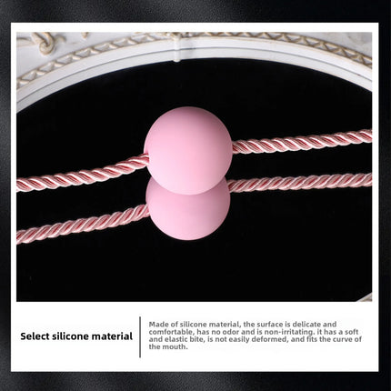 Handmade Braided Rope Silicone Ball Gag – Female Forced Mouth Restraint, BDSM Training Toy, Adult Sex Toy & Adult Game