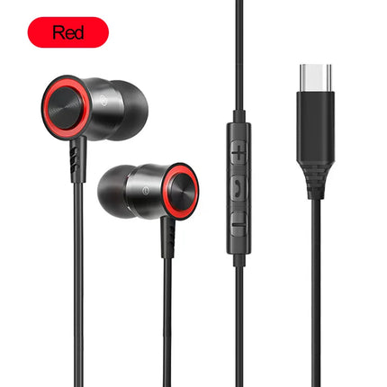 USB C Headphones Dolby Sound With Noise Reduction Type C 3.5mm Music Wired Earbuds For Samsung Galaxy S24 S23 Ultra iPhone 16 15