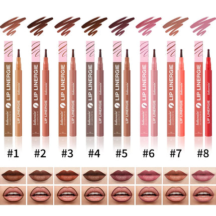 8 Colors Lip Lingerie Lip Liner Long Lasting Waterproof Stain Transfer Proof Smudge Resistant Color No Bleed Formula Cosmetics