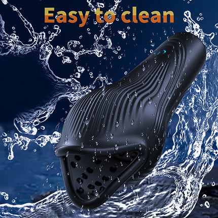 Powerful Vibrating Tongue Licking Vibrator Male Glan Massager Delay Stamina Trainer Oral Sex Climax Masturbation Sex Toy for Men