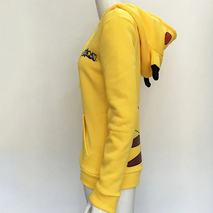 Anime Cartoon Hoodie Kawaii Cute Yellow Sweatshirts Sports Casual Cartoon Sweet Lovely Outer Women/Men Clothes Adult Kids Gift