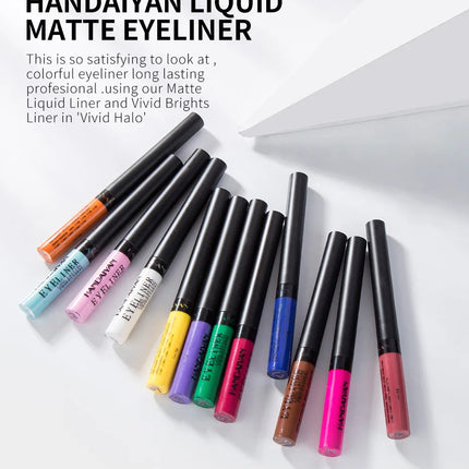 Waterproof Matte Liquid Eyeliner Long Lasting Quick Dry Non Smudging UV Luminous Gel Makeup for Smokey Eyes