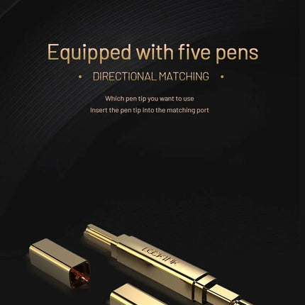 LOCKINK Adult SM Products Flirty Pen Clitoris Nipple Stimulator Portable Massager with 5 tools Adult Couple Games Orgasm Sex Toy
