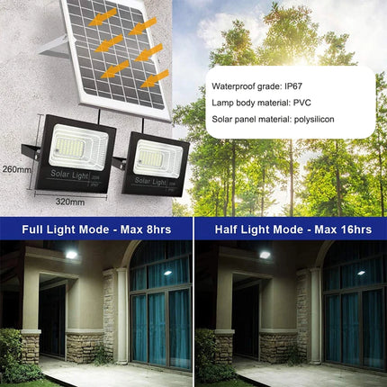 400W Led Solar Light High bright 2 Head Flood Light Waterproof Outdoor Garden wall light with Aluminum solar panel For garden