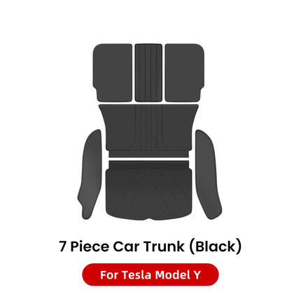 YZ For Tesla Model Y Juniper 2021-2026 Leather Trunk Mats Fully Surrounded Waterproof Non-Slip Liner Custom Floor Mat Accessorie