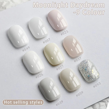 Roman bottle Moonlight White 9 colors optional nail polish new white pink nude color firm and durable super bright gloss
