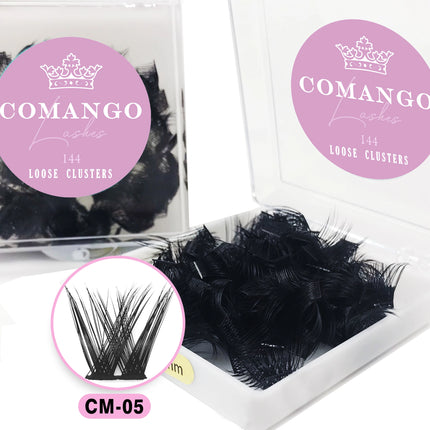 CoMango 144pcs Lash Clusters C/D Curl 10/12/14/16/18MM DIY Eyelash Extensions Individual Lashes Cluster DIY at Home