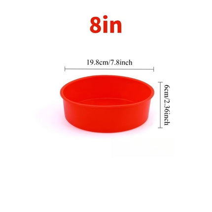 4/6/8/10 Inch Round Silicone Cake Mold Baking Pan for Mousse Fondant Pastry Dessert Jelly Reusable Non-Stick Cylinder Mold
