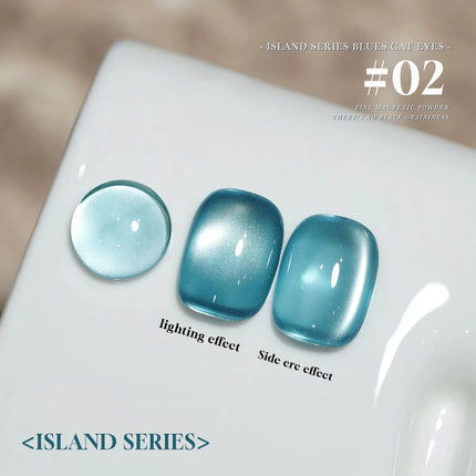 10ML 1-10PCS Hot Selling Blue Nails Glass Bead Whitening Deep Blue Magnet Cat Eye Nail Polish Gel French Tip Nails Nail Supplies