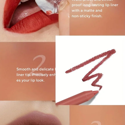 BEAUTY GLAZED 10 Color Nude Lip Liner Natural Long-Lasting Waterproof Matte Effect  Easy-To-Color and Non-Smudge Lip Liner