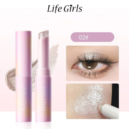 Water-like Jelly Eyeshadow Stick Pearlescent Glitter High-gloss Eyeshadow Crystal Shiny Multi-color Eye Shadow Highlighter Stick