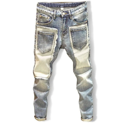 2024 Spring and Autumn New Fashion Trend Retro Stretch Pants Men's Casual Slim Comfortable Breathable High-Quality Jeans 28-36