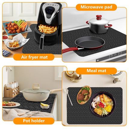 Induction Cooktop Mat Silicone Anti-Scratch Induction CooktopResistant Non-Slip Kitchen Counter Protect Mat Protector Mat Heat