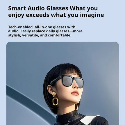 New OVO-1 Earphones Smart Wireless Bluetooth 6.0 Sunglasses Headphone Sports Music Glasses Earbuds HD Mic Headset Long Standby
