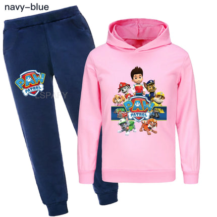 2-10Y Paw Patrol Boy Girl 2PCS Clothes Set Cartoon print Long Sleeve Hoodie+Pants Toddler Boy Cute Spring&Autumn Outfit