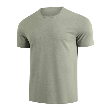 Men's summer 5-color short sleeved middle-aged casual versatile round neck top for teenagers, comfortable daily handsome T-shirt