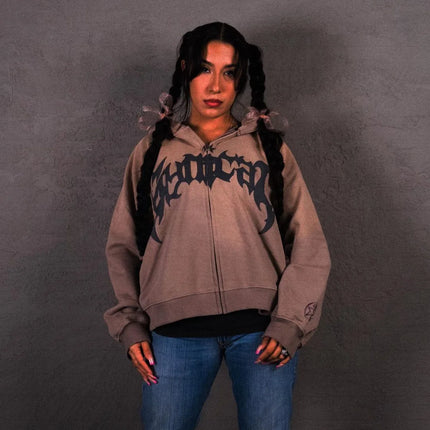 Y2K Unisex Hoodies Women Autumn Winter Harajuku Zip Up Hooded Sweatshirt Men Gothic Hip Hop Oversized Jackets Streetwear