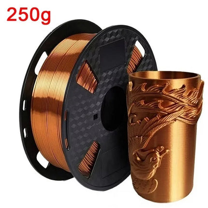 Silk Filament PLA 1.75mm 1kg/500g/250g 3D Printer Filament For Printing Toys Shiny Smooth PLA+ Gold Silver Red Blue High Speed