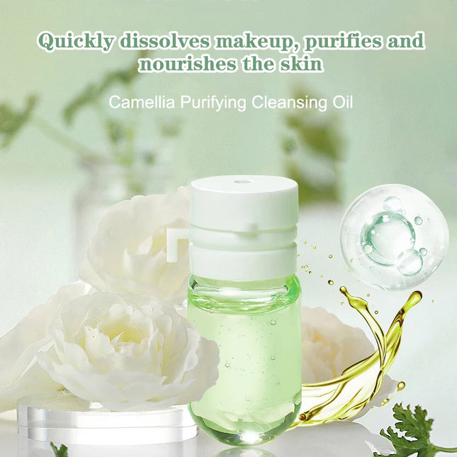 7/10/30pcs Cleansing Oil Camellia Secondary Facial Cleanser Deep Gentle Cleansing Travel Portable Single Makeup Remover Oil