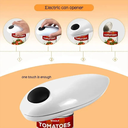 Electric Can Opener Set with 8-Shaped Design Automatic Bottle Opener