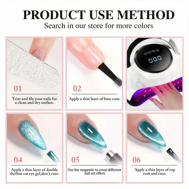 WS 10ML Pink Cat Eye Gel Nail Polish Ceramic Magnetic Gel UV Semi-permanent Enamels Varnish Nail Supplies For Professionals Gel