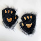 Grey black gloves