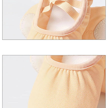 Girls Ballet Dance Shoes Soft Sole Kids Practice Slippers Non-Slip Cat Paw Gymnastics Yoga Flats Breathable Dancewear