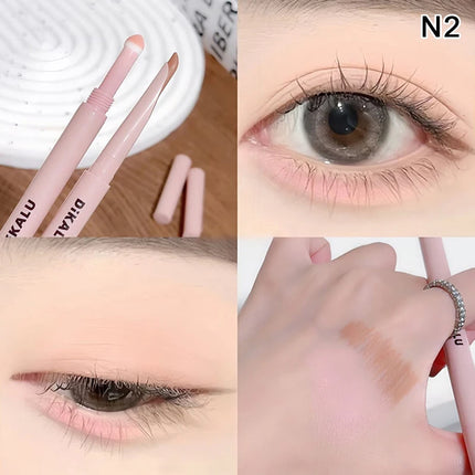 2-in-1 Lying Silkworms Eye Pencil Smudge-Proof Pink Highlighter Brighten Aegyo Sal Stick Shadow & Shimmer Korean Cosmetics