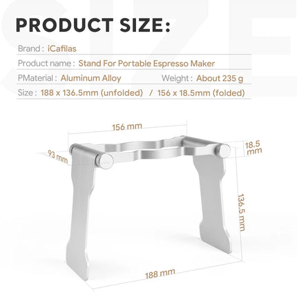 Foldable Coffee Drip Holder Aluminum Alloy Support Stand For Wireless Electric Portable Espresso Coffee Machine Accessories