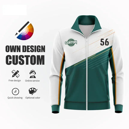 Wholesale Custom Soccer Tracksuit Sets Sweat Suits Mens Winter Training Polyester Football Tracksuits Jacket With Zipper Pockets