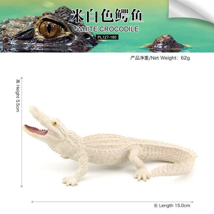 White/Brown/Green Realistic Crocodile Action Figures Solid Simulation Animals Model Decoration Toys For Children Christmas Gifts