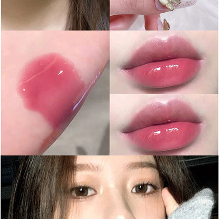 Shuiguang capsule lip honey kit moisturizes and hydrates for a sparkling, mirror-like finish, colorless and transparent glass lip oil