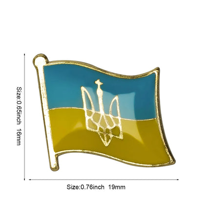 Ukraine and Belarus Friendship Flag Badge Flag Brooch National Flag Lapel Pin International Travel Pins