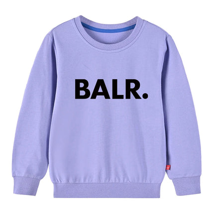 Spring Kids Sweatshirts Girls BALR. Print Tops Kids Cotton Clothes Teenager Boys Children's Soft Clothing Baby Autumn Tops