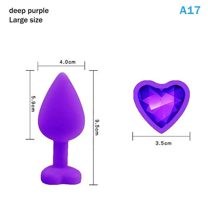【AD】Metal Anal Plug Heart Crystal Beginner To Expert Butt Plug Adult Toy Tail Female/Male Dildos Sex Toys Couples Adults Game
