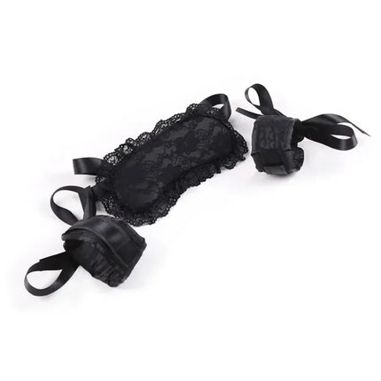 Sexy Lace Eye Mask Blindfold Handcuff Suit Couple Exotic Accessories Restraint Adult Games Flirting Outfits Accessories Sex Toy